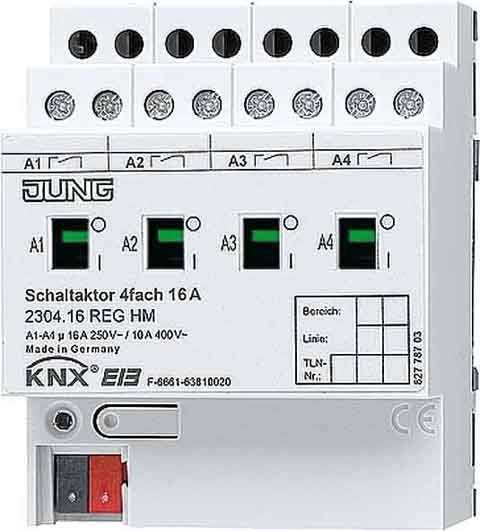 Jung KNX Schaltaktor 4-fach 2304.16 REGHM