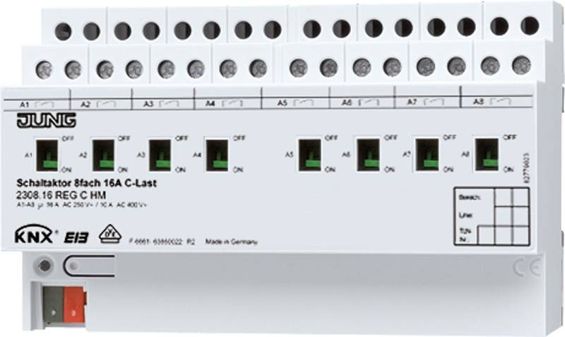 Jung KNX Schaltaktor 8-fach 2308.16 REGCHM