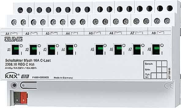 Jung KNX Schaltaktor 8-fach 2308.16 REGCHM