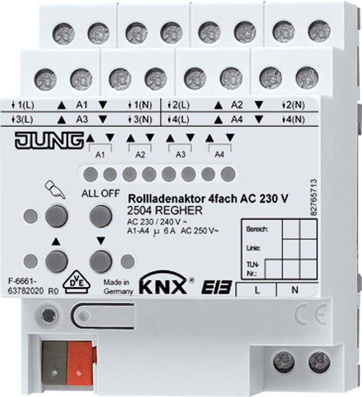 Jung KNX Rollladenaktor 4-fach 2504 REGHER