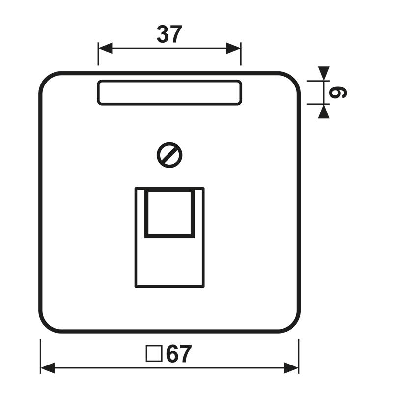 Jung Abdeckung Schriftfeld ws 569-1 NAUA