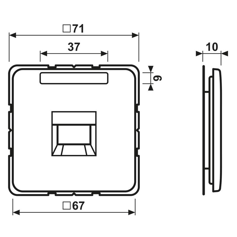Jung Abdeckung Schriftfeld ws 569-15 WE