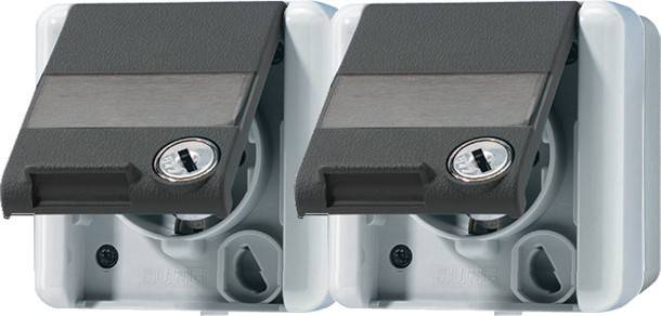 Jung SCHUKO-Steckdose 2-fach 8220 NAWSL