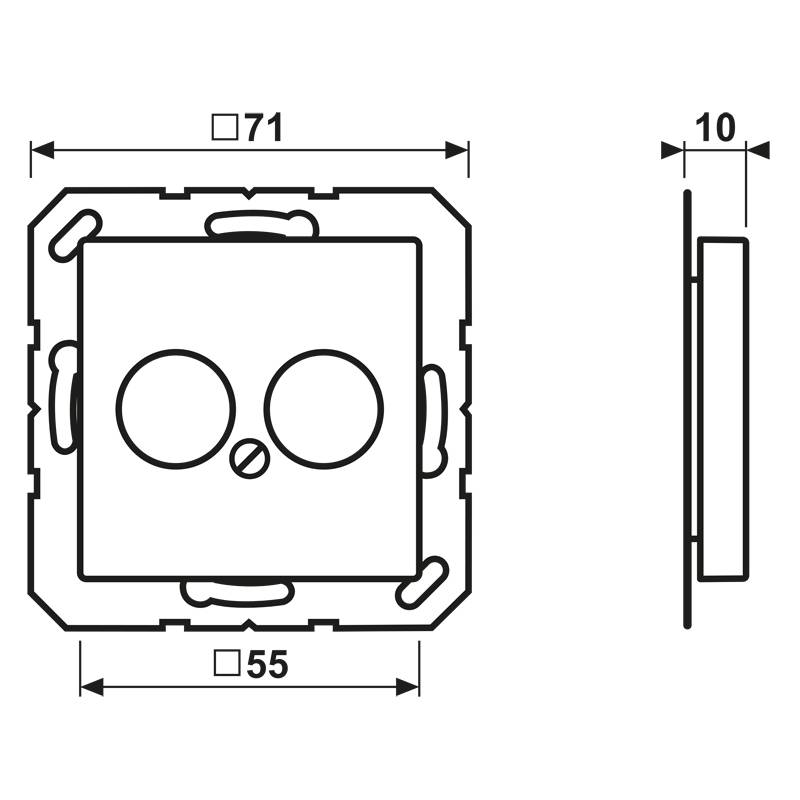 Jung Abdeckung Lautspr. 2-fach A 562-2 BF ANM
