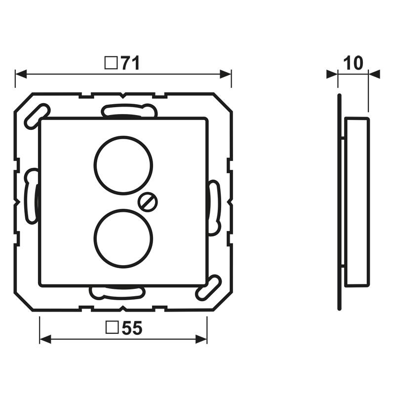 Jung Abdeckung sw A 562 SW