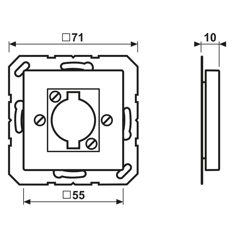 Jung Abdeckung f. XLR-Steckdose A 568-1 BF