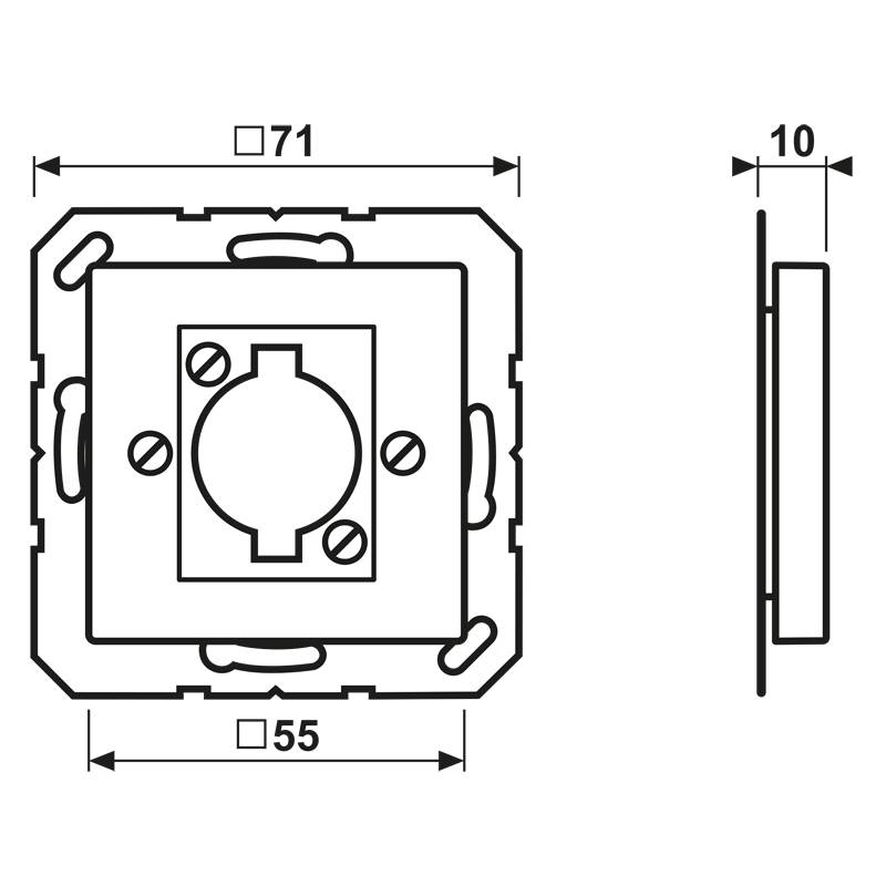 Jung Abdeckung f. XLR-Steckdose A 568 BF