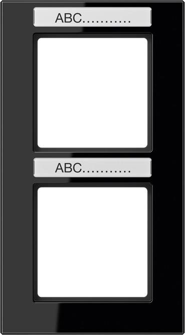 Jung Rahmen 2-f Schriftf. senkr AC 582 BFNA SW