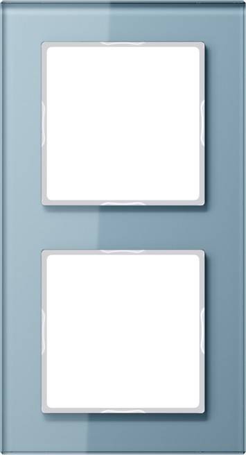 Jung Glasrahmen 2-fach bl/gr AC 582 GL BLGR