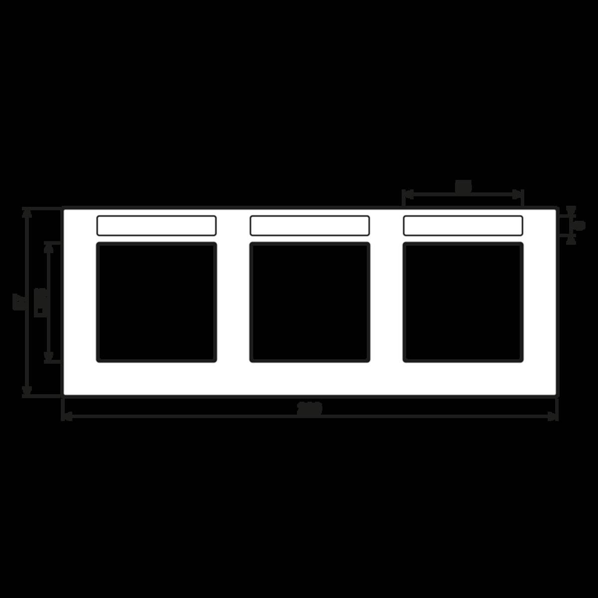 Jung Rahmen 3-f Schriftf.waager AC 5830 BFNA ANM