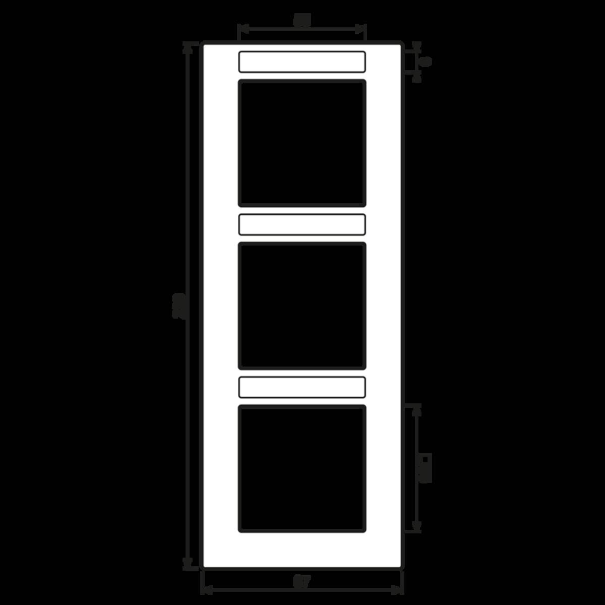 Jung Rahmen 3-f Schriftf. senkr AC 583 BFNA WW