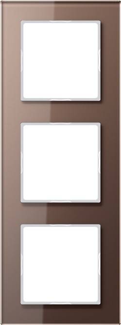 Jung Glasrahmen 3fach mokka AC 583 GL MO