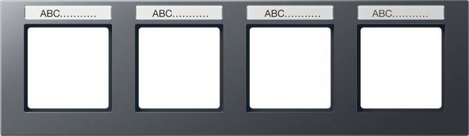 Jung Rahmen 4-f Schriftf.waager AC 5840 BFNA ANM