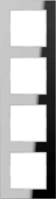 Jung Glasrahmen 4-fach si/vers AC 584 GL SI