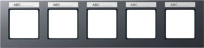 Jung Rahmen 5-f Schriftf.waager AC 5850 BFNA ANM