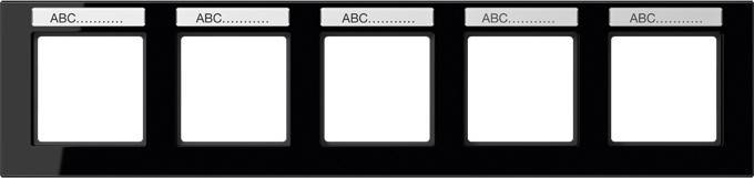 Jung Rahmen 5-f Schriftf.waager AC 5850 BFNA SW