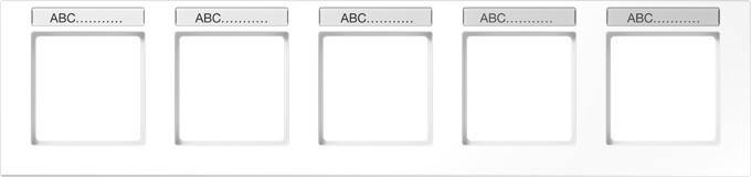 Jung Rahmen 5-f Schriftf.waager AC 5850 BFNA WW