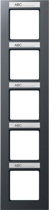 Jung Rahmen 5-f Schriftf. senkr AC 585 BFNA ANM