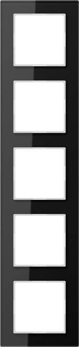 Jung Glasrahmen 5-fach sw AC 585 GL SW