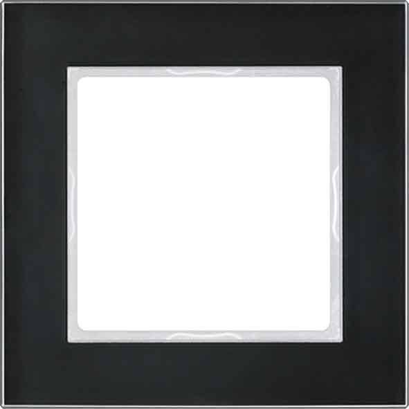 Jung Glasrahmen 4-fach sw AC 584 GL SW
