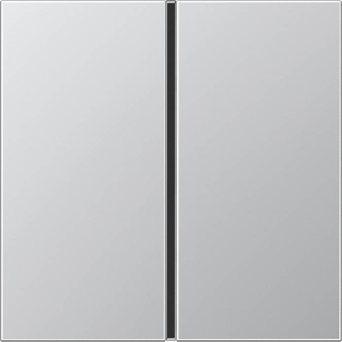 Ein freistehender, moderner Kühlschrank mit schlankem, Edelstahl-Finish und nebeneinander liegenden Doppeltüren.