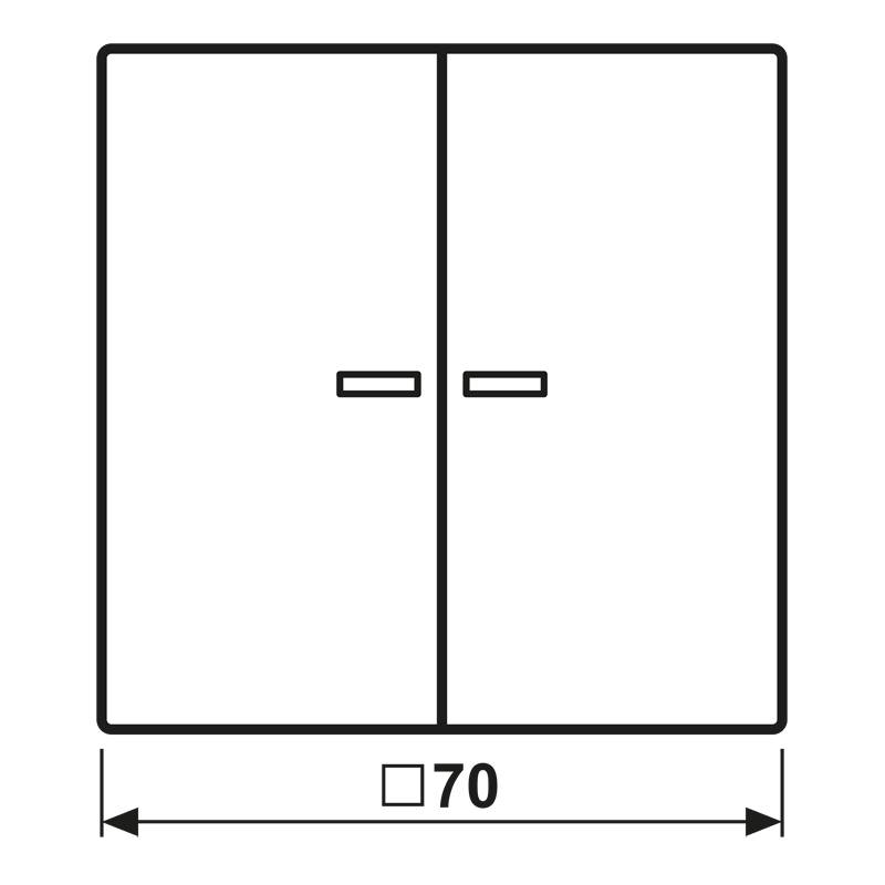 Jung Wippe Symbole/Lichtl.alu AL 2995 KO5P