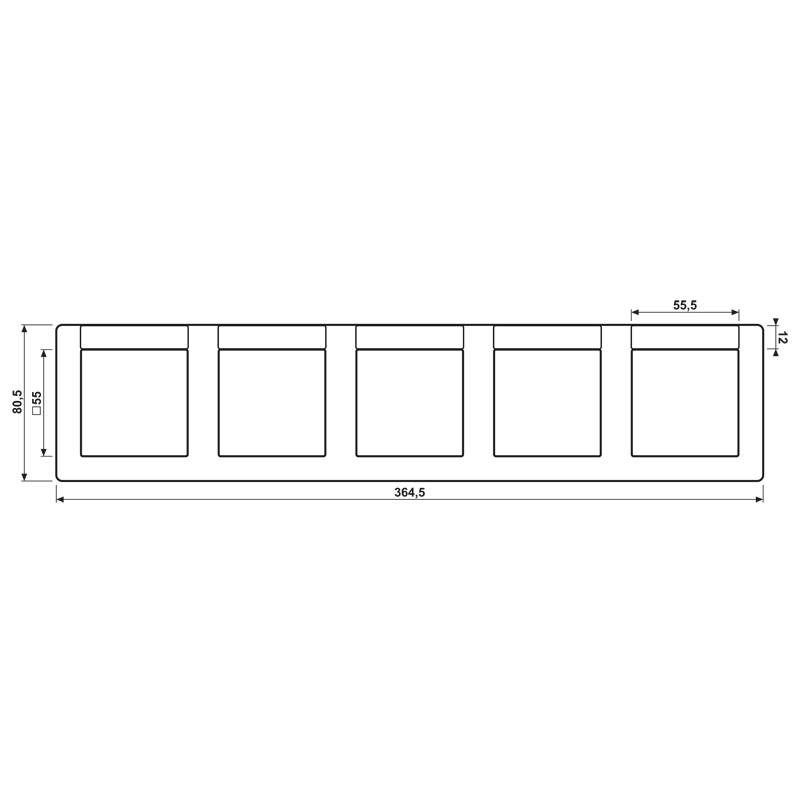 Jung Rahmen 5-fach aws AS 5850 NA WW