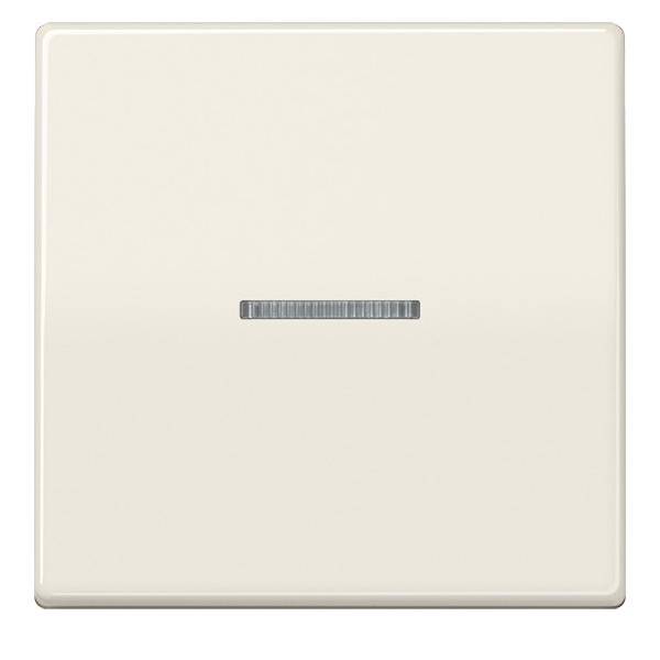 Eine beige, leere Wandplatte mit einem kleinen, horizontalen strukturierten Streifen in der Mitte.