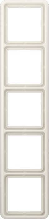 Jung Rahmen 5-fach ws CD 585 WU W