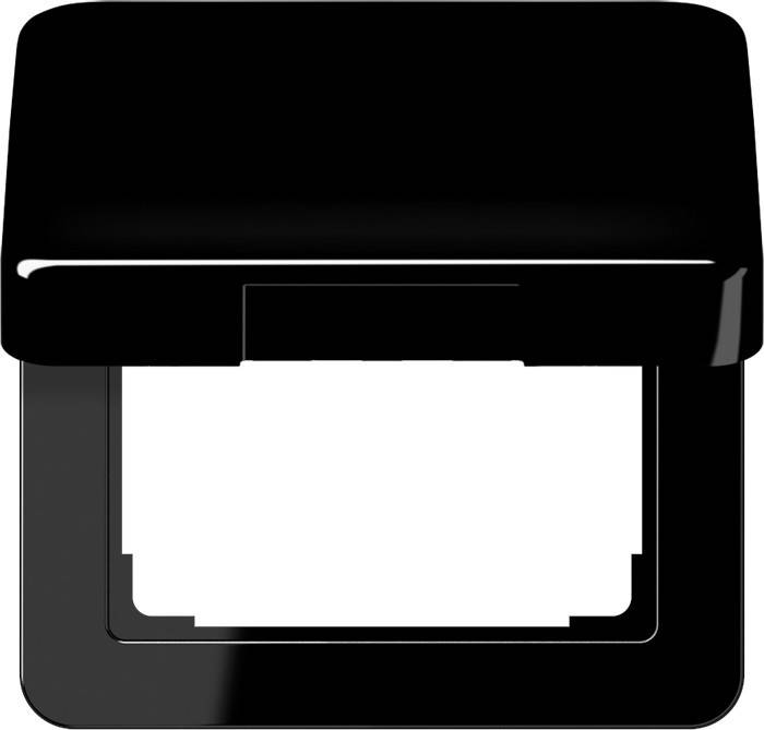 Ein schwarzer Bürostempel mit einer weißen Oberfläche, üblicherweise zum Markieren von Dokumenten verwendet.