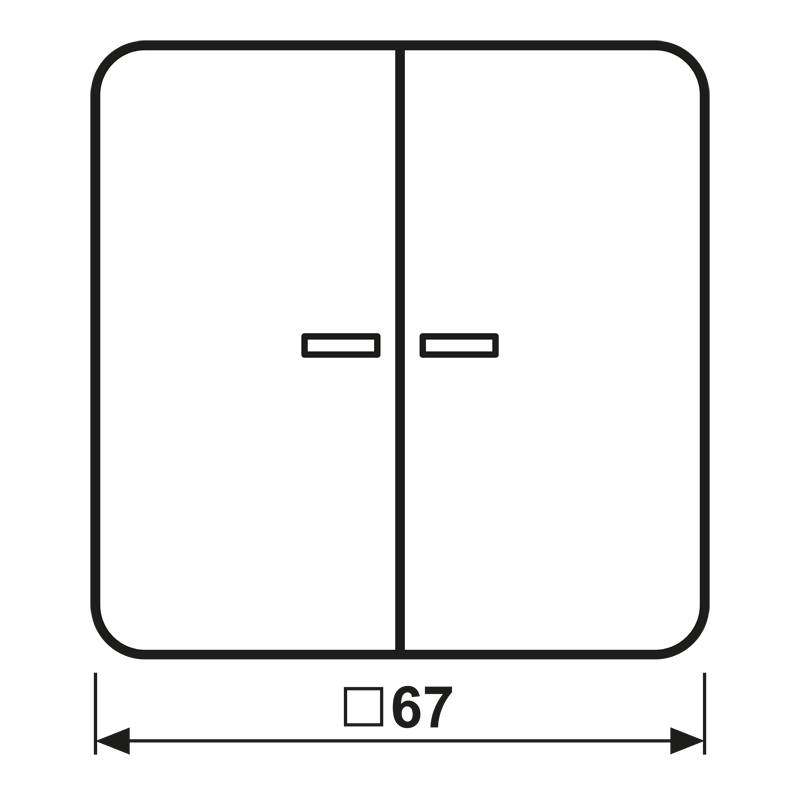Jung KNX RF Taster 2fach CD 10921 ST RF PT