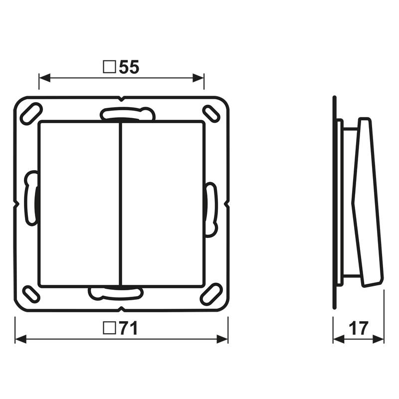 Jung Funk-Wandsender BLE A 595 ANM