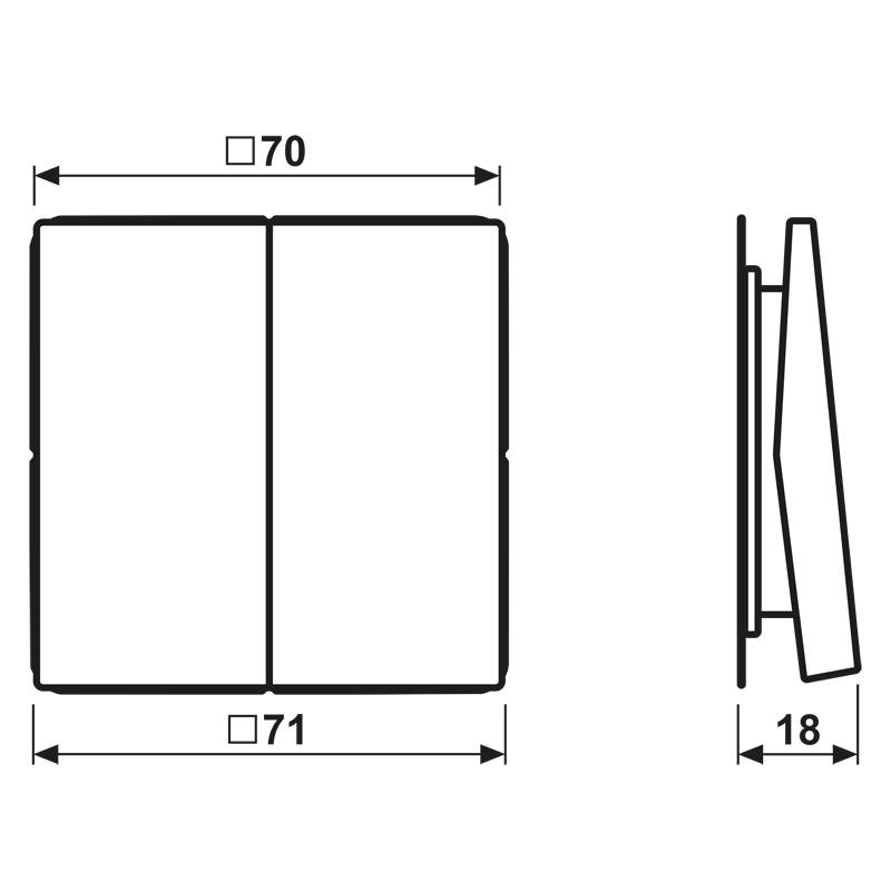 Jung Funk-Wandsender alu lack ENO AL 2995-L