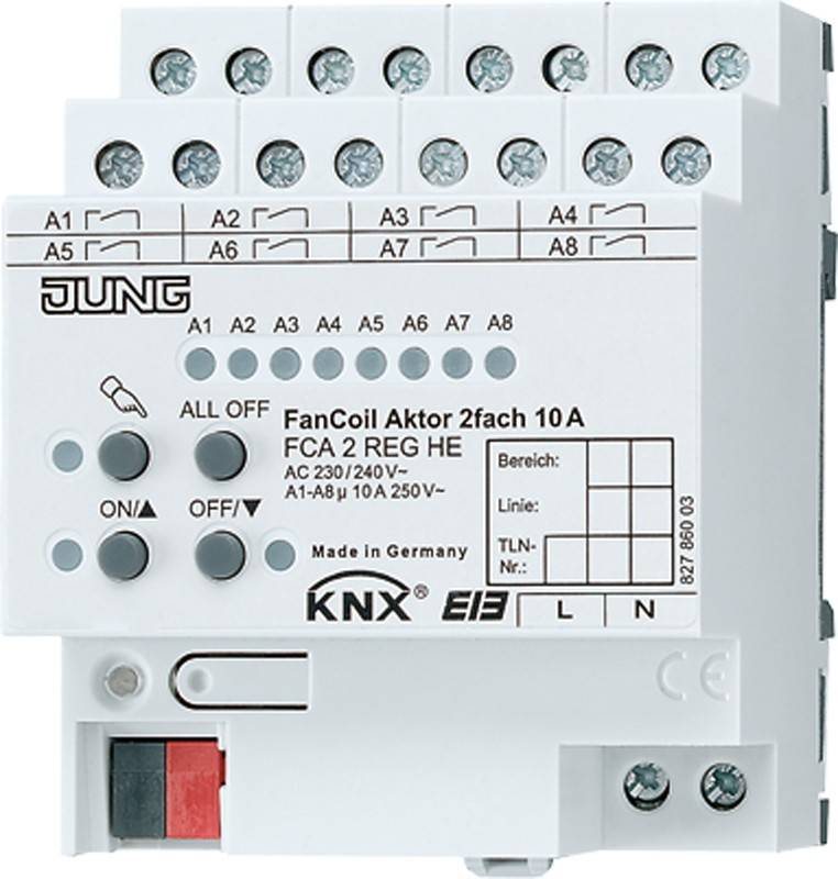Jung KNX Fan-Coil-Aktor 2-fach FCA 2 REGHE
