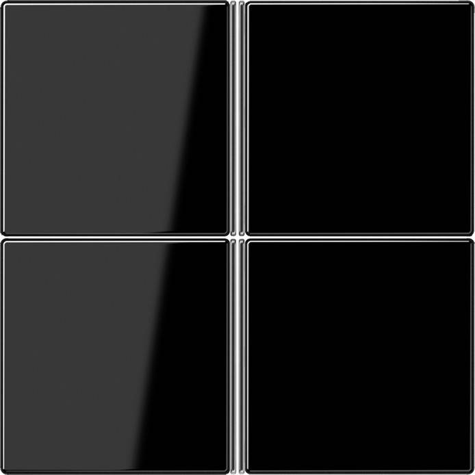 Jung Tastensatz 4-fach sw LS 404 TSA SW