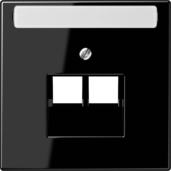 Jung Abdeckung Schriftfeld sw LS 969-2 NAUA SW