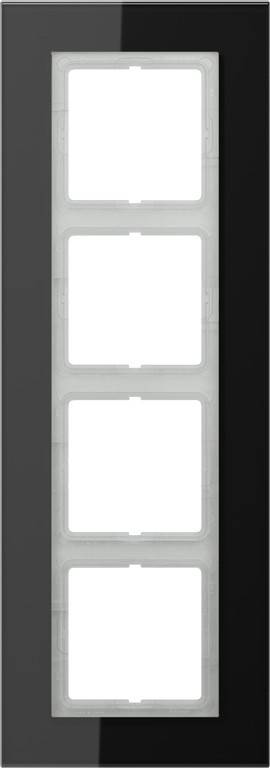 Jung Glasrahmen 4-fach sw LSP 984 GL SW