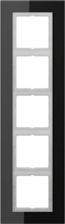 Jung Glasrahmen 5-fach sw LSP 985 GL SW