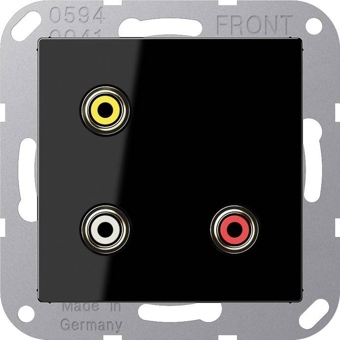Jung Multimedia-Anschluss sw MA A 1031 SW