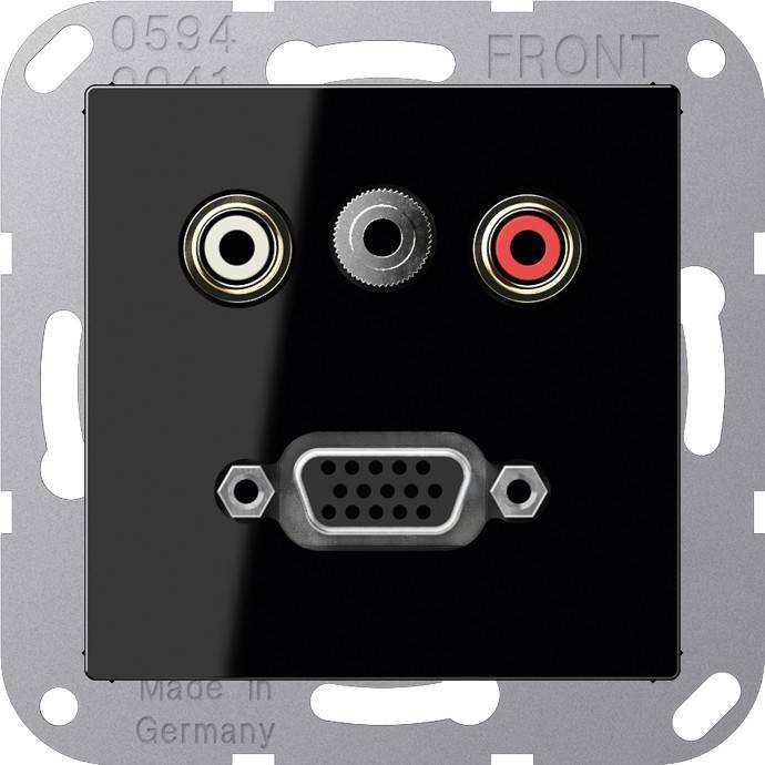 Jung Multimedia-Anschluss sw MA A 1072 SW