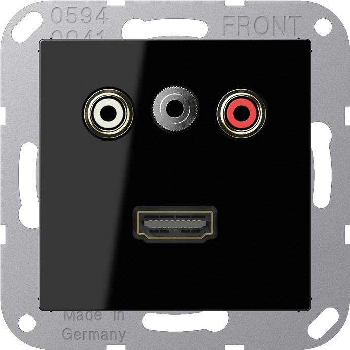 Jung Multimedia-Anschluss sw MA A 1082 SW