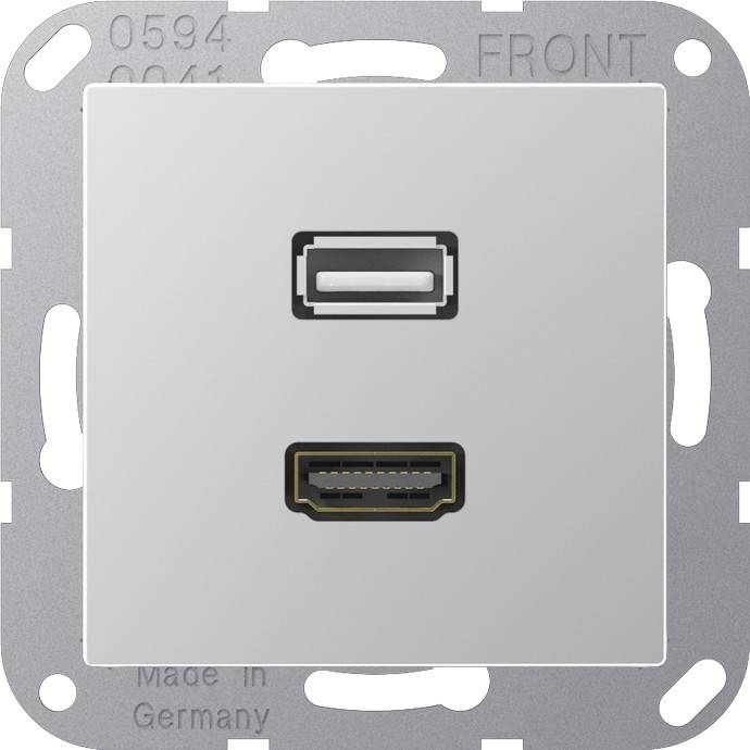 Jung Multimedia-Anschluss alu MA A 1163 AL