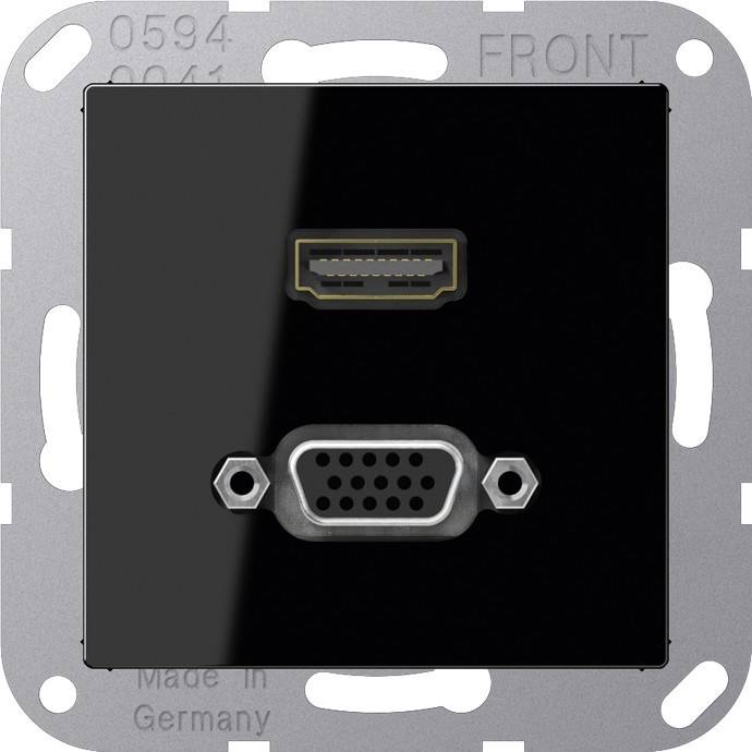 Jung Multimedia-Anschluss sw MA A 1173 SW