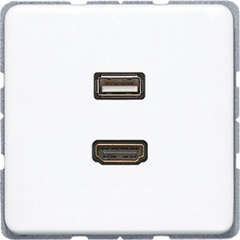 Jung Multimediadose HDMI + USB MA CD 1163 WW