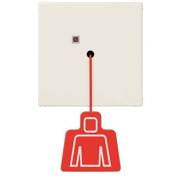 Roter Notfallzuggriff mit Personensymbol darunter.