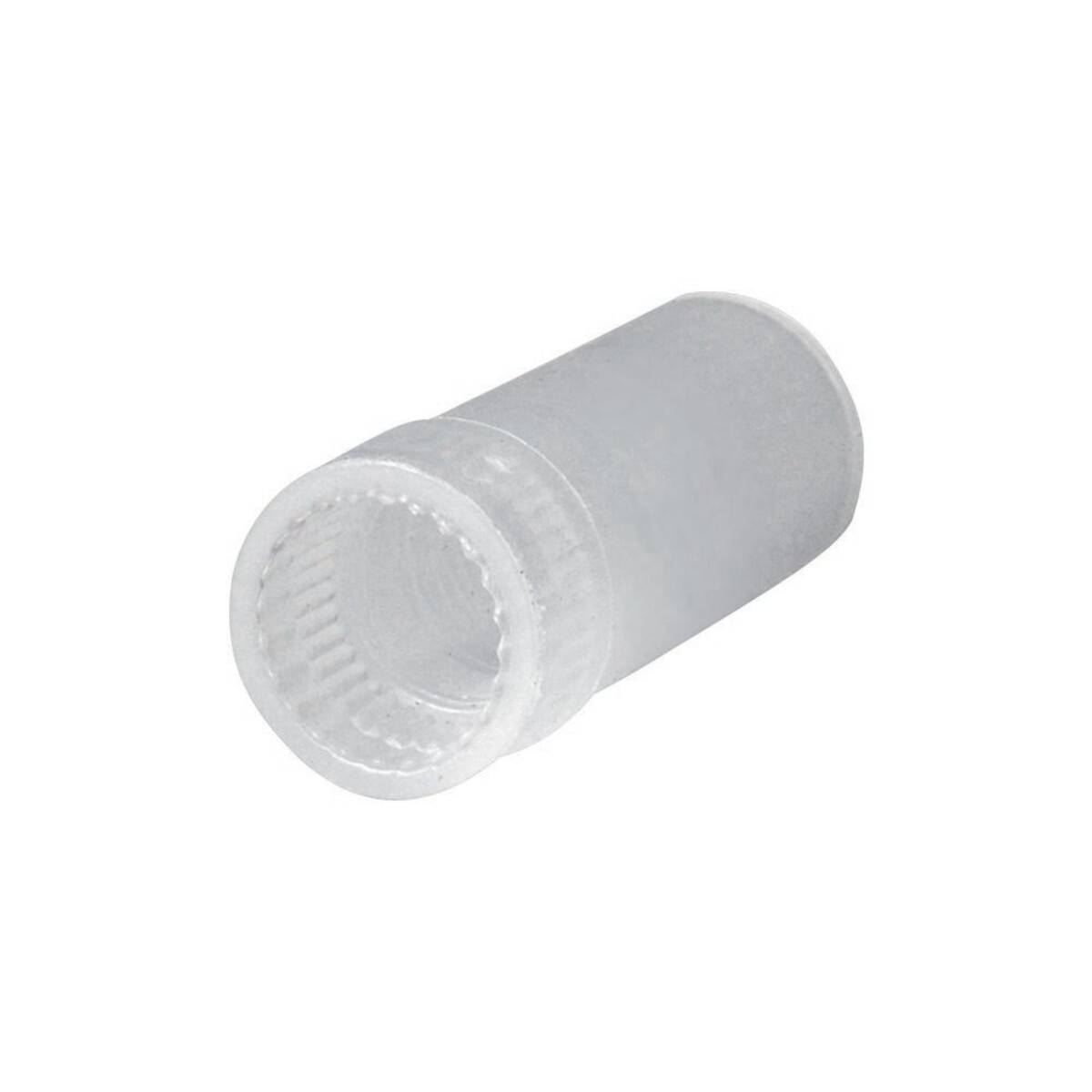 Ein transparenter Kunststoff-Verbindungsschlauch mit gerillten Enden, der zum Verbinden von Schlauch- oder Rohrabschnitten entwickelt wurde.