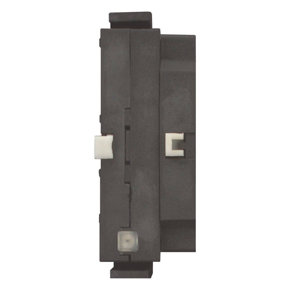 Eine schwarze rechteckige Elektrokomponente mit Anschlüssen an den Seiten, die für Schaltungsanwendungen verwendet wird.