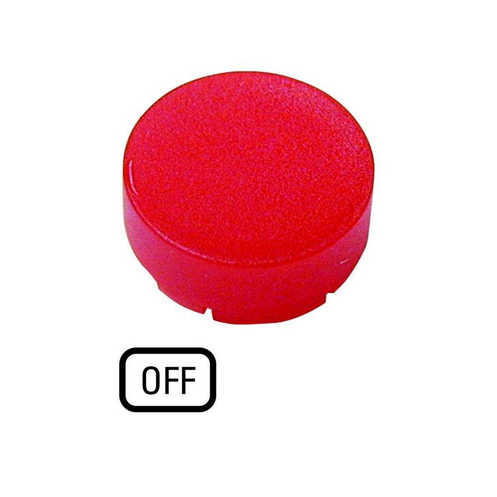 Eine große rote kreisförmige Taste wird über dem Wort ‚OFF' gezeigt, was darauf hindeutet, dass sie entwickelt wurde, um etwas auszuschalten.