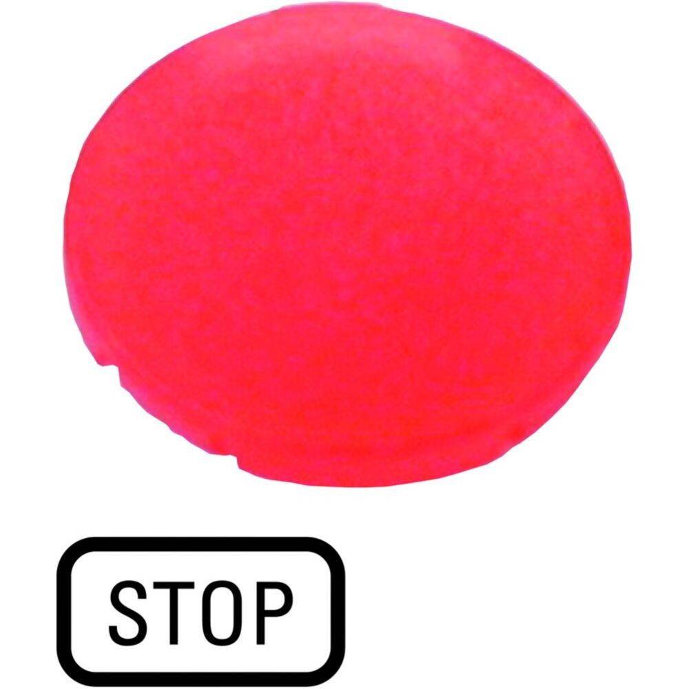 Ein großer roter Kreis ist über einem schwarz umrandeten Rechteck zu sehen, das das Wort „STOP