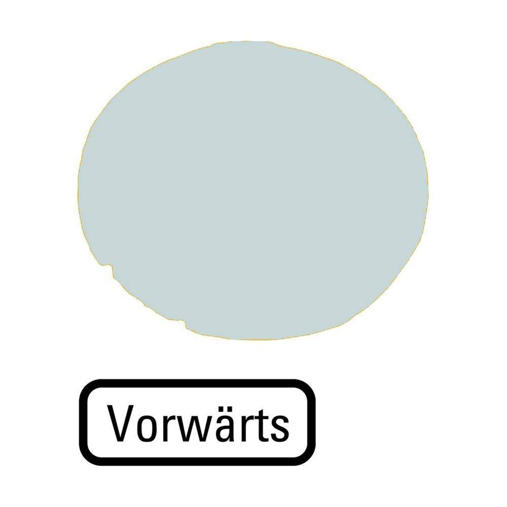 Kreis mit dem Wort 'Vorwärts' darunter, was 'vorwärts' auf Deutsch bedeutet.